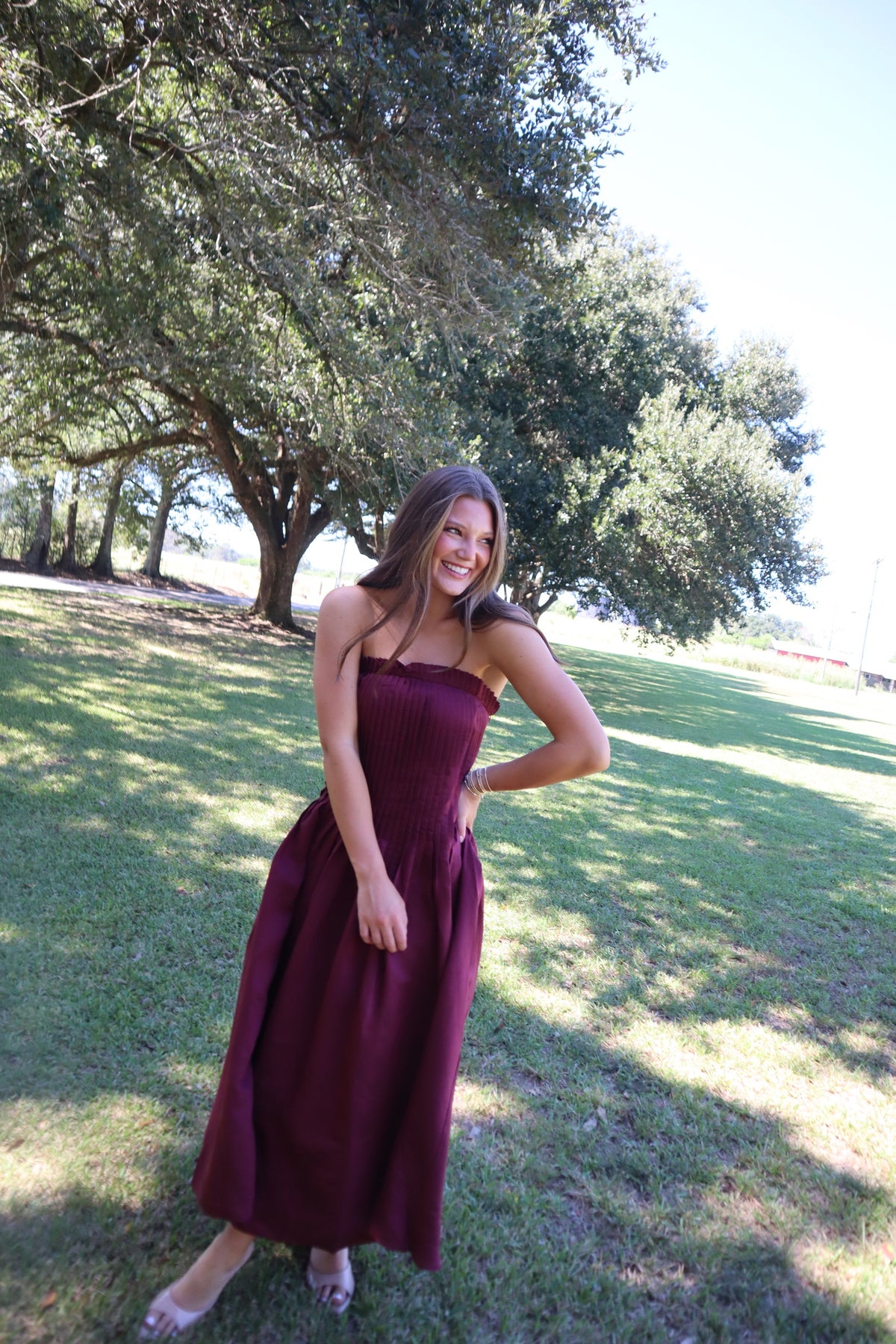 Cinnamon Maxi Dress- Wine