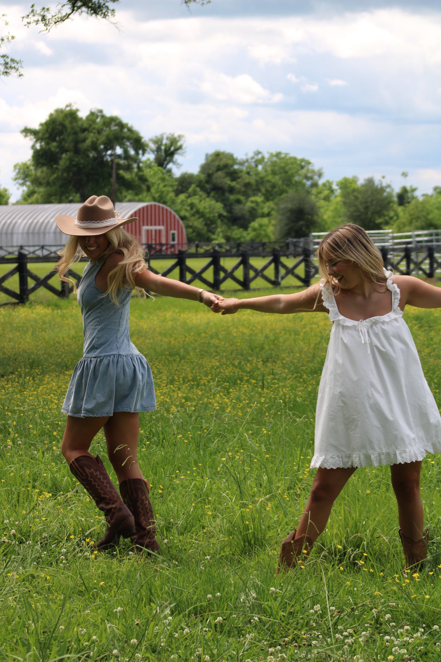 Grace Denim Dress- BLUE