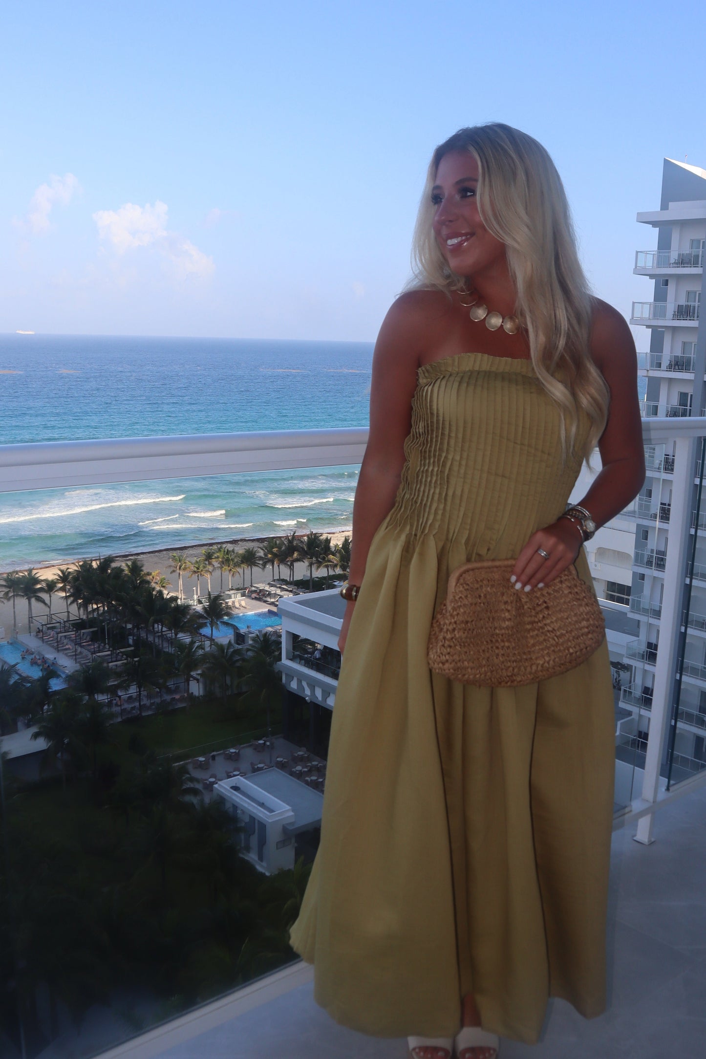 Playa Maxi Dress- Dark Kiwi