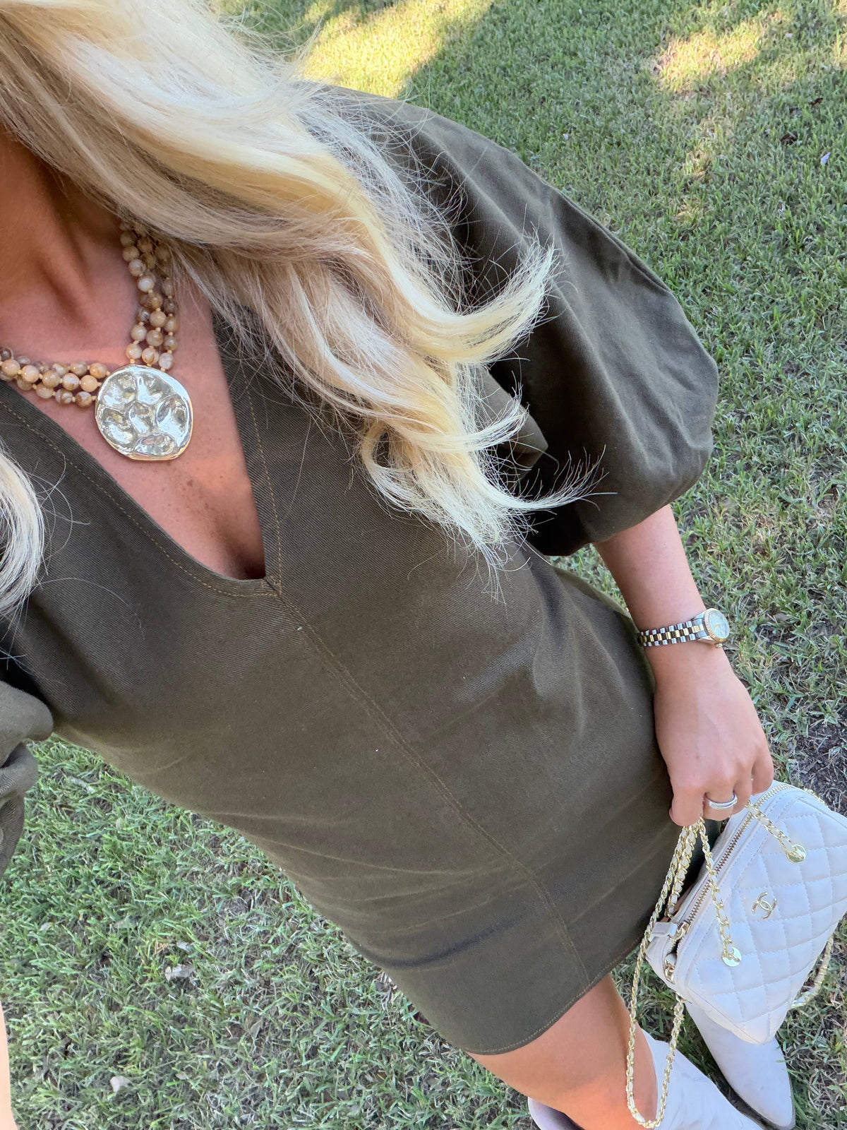 Olive Mini Dress- Denim Blend