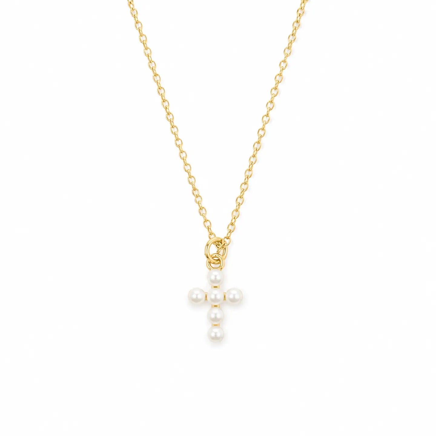 Pearl Cross Necklace