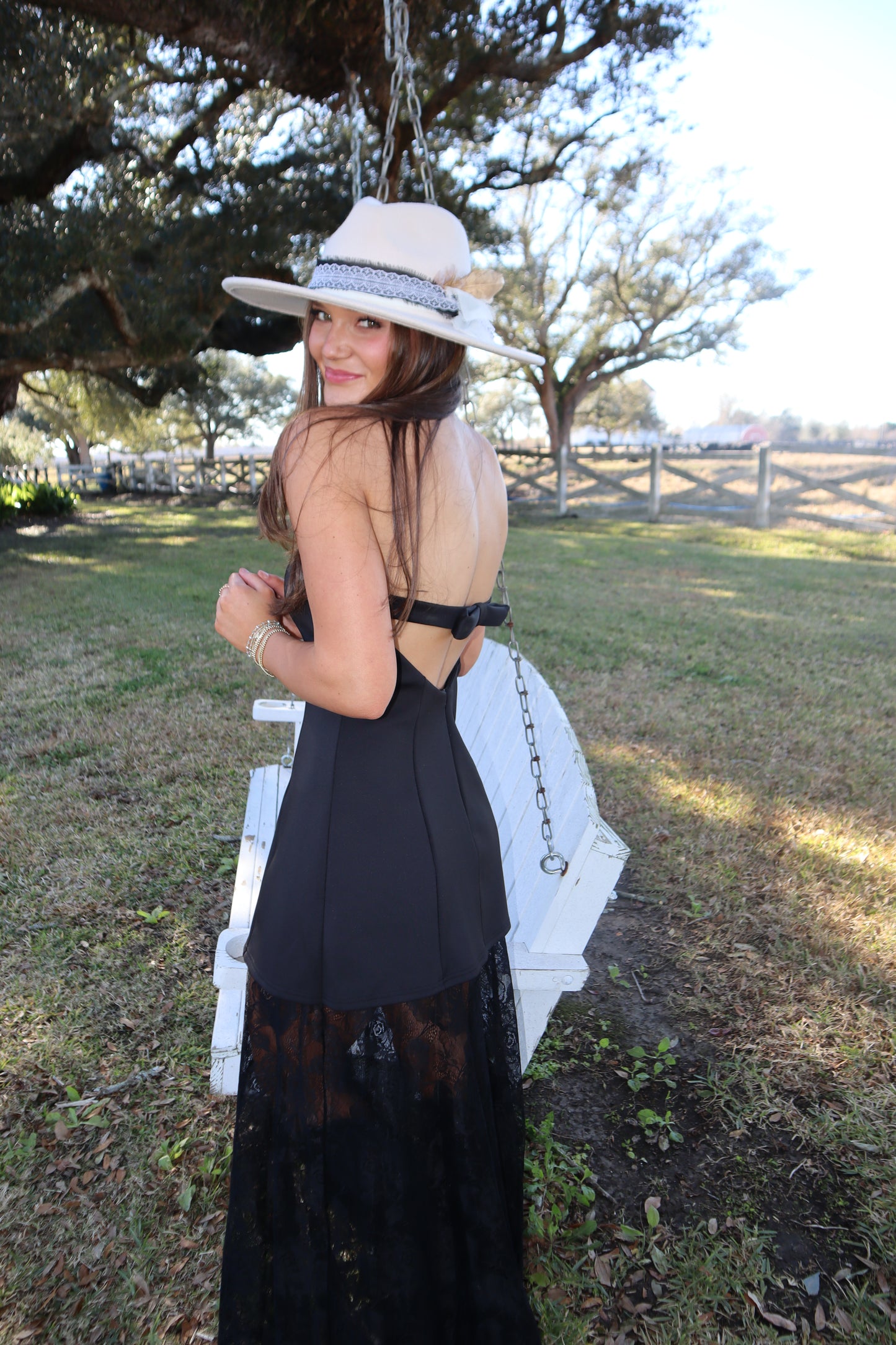 Dolly Lace Maxi Dress- Black