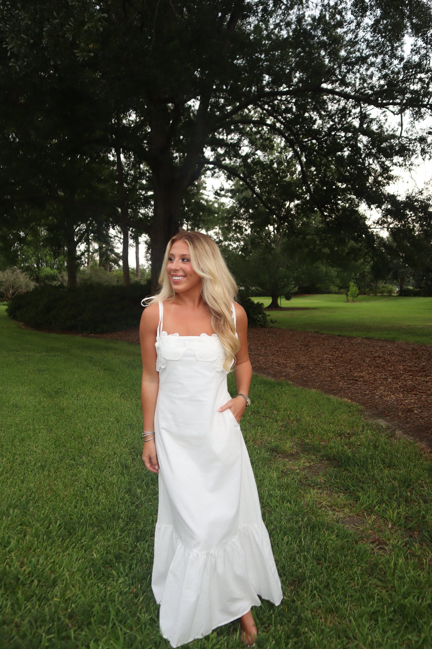 Two Maxi Dress- White