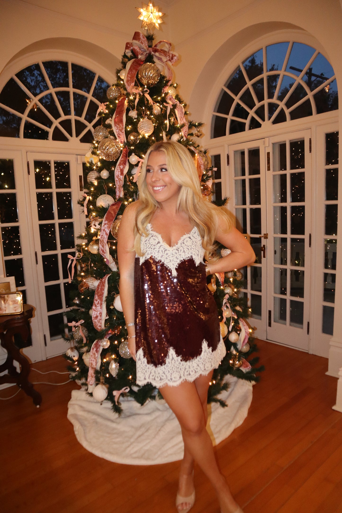 Sugarplum Sequin Mini Dress