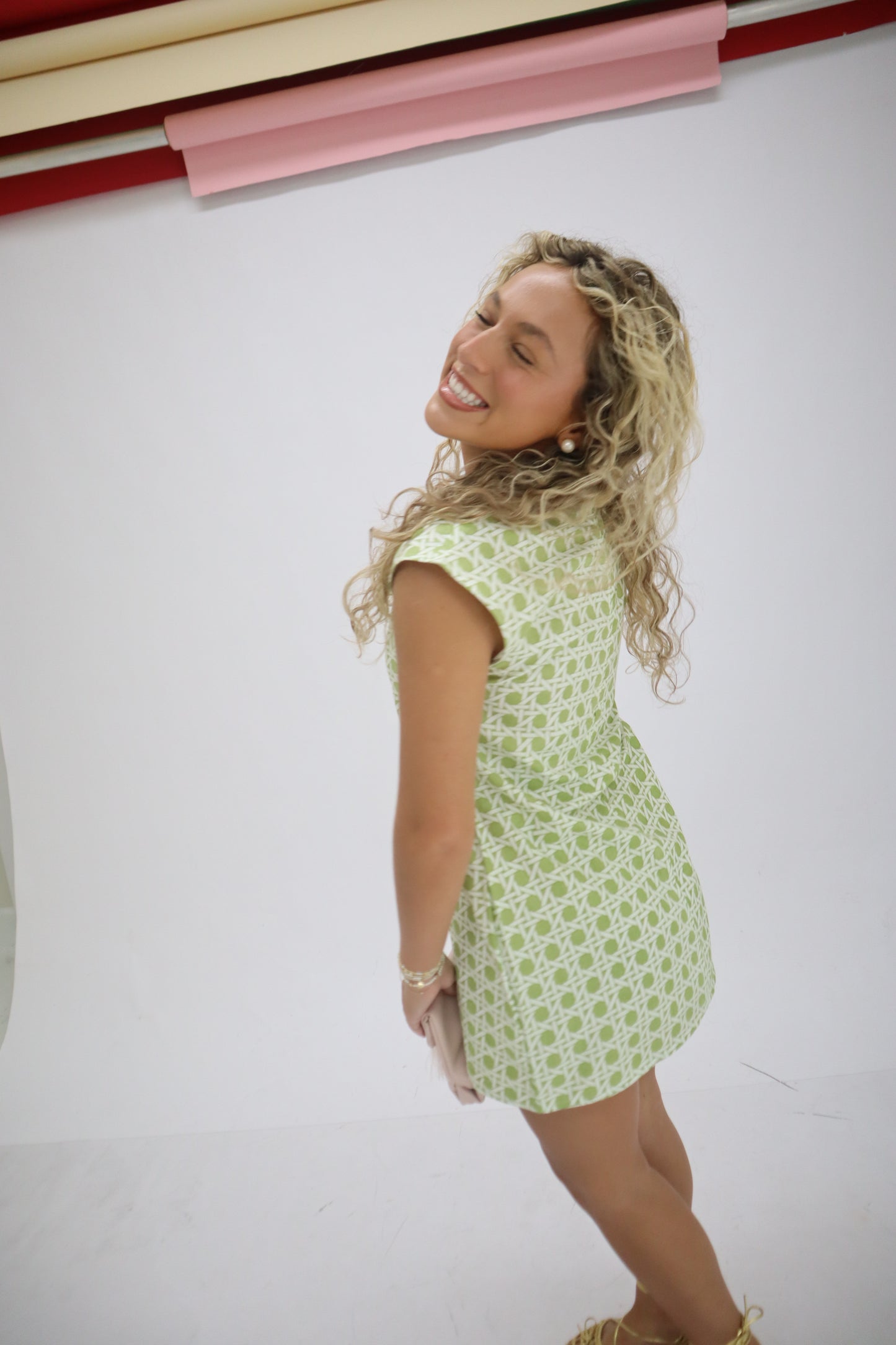 Friendship Circle Mini Dress- Green