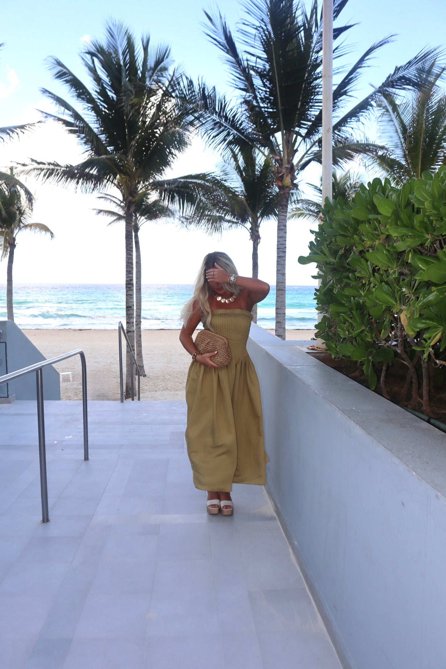 Playa Maxi Dress- Dark Kiwi