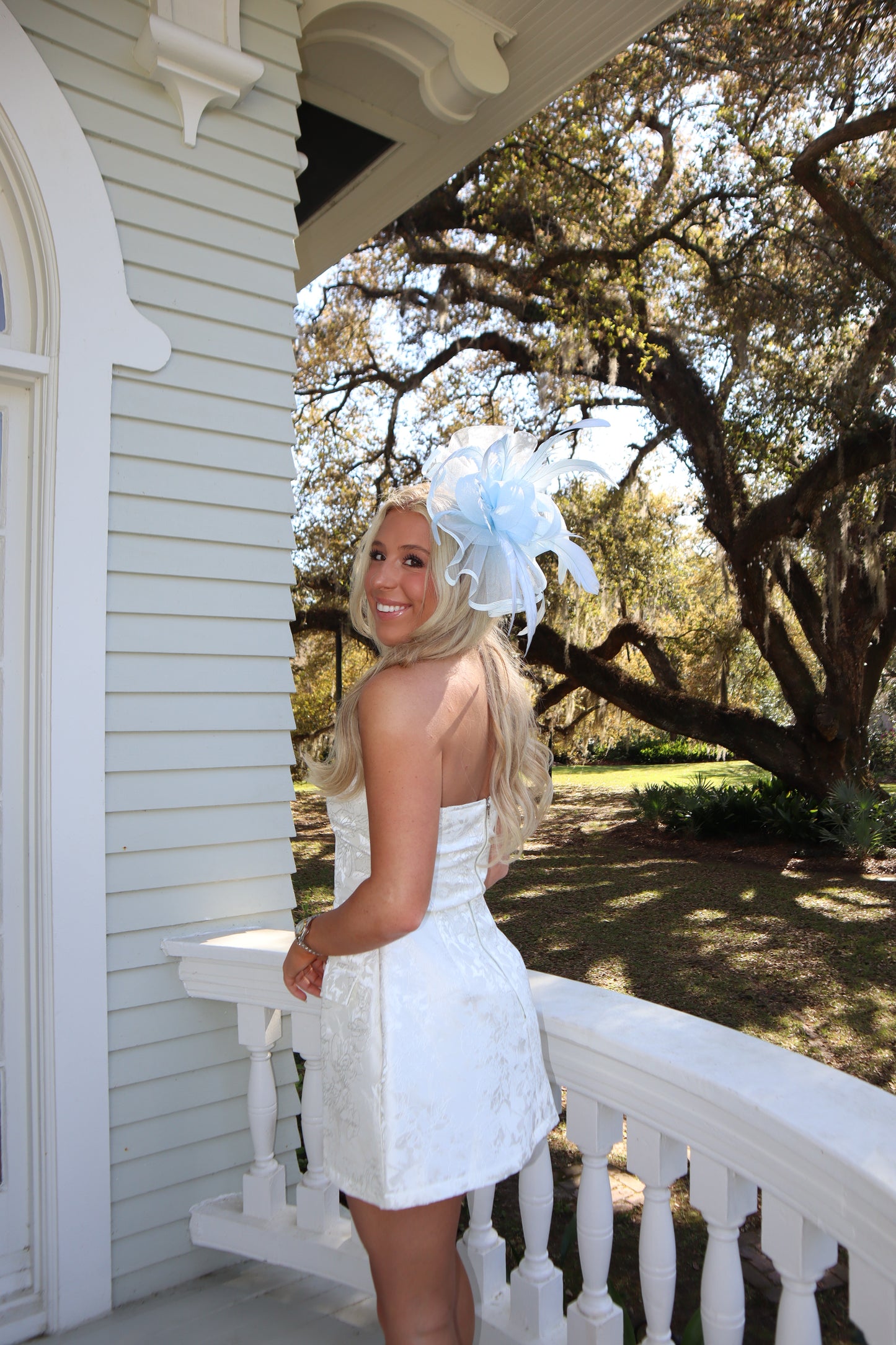 Kentucky Jacquard Dress- White