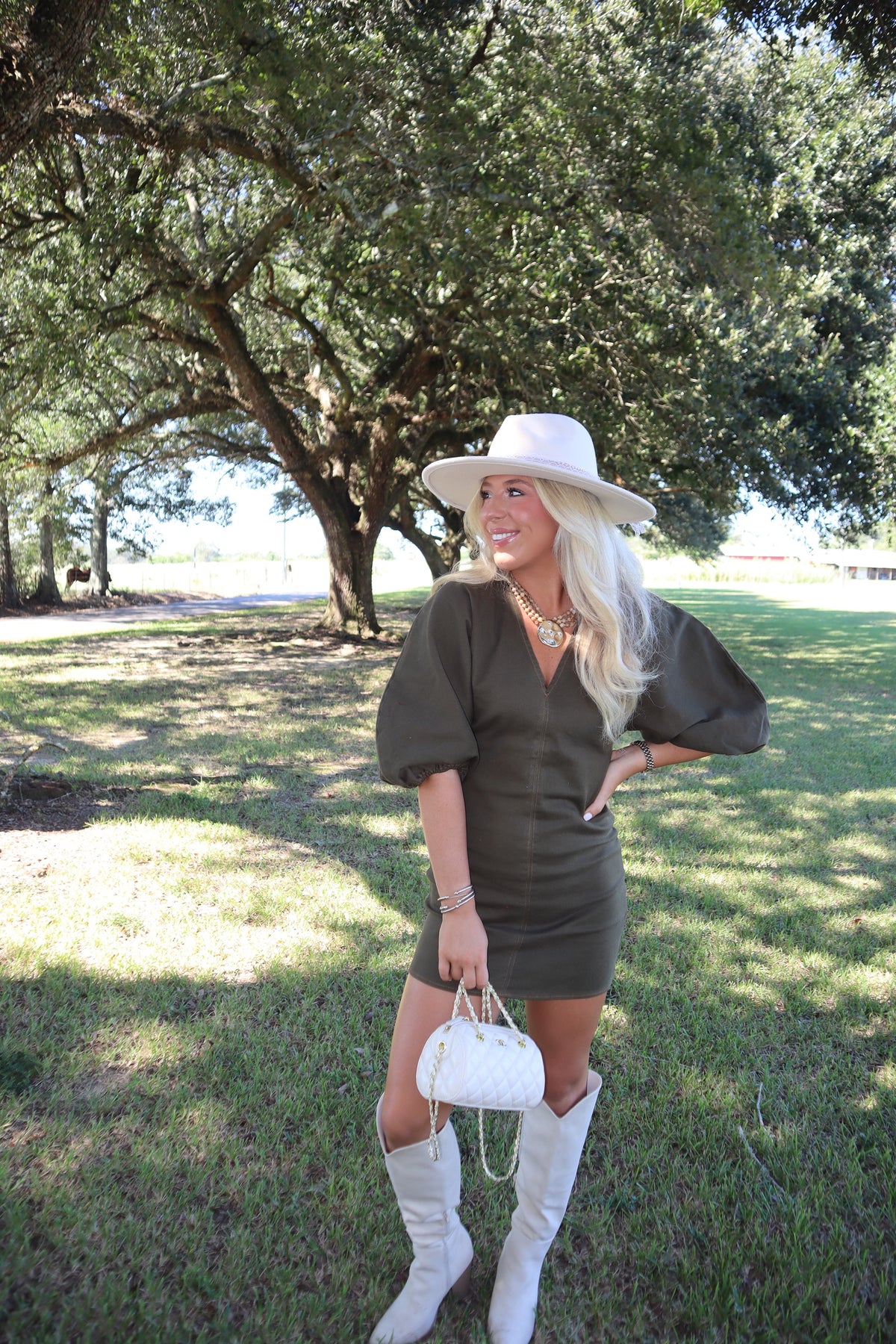 Olive Mini Dress- Denim Blend