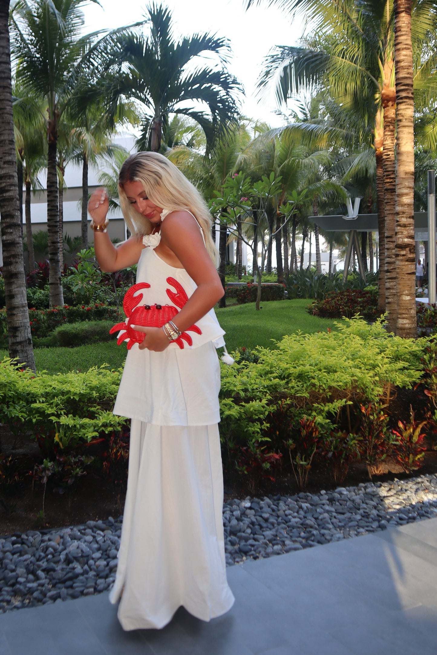 Oasis White Tiered Maxi Dress