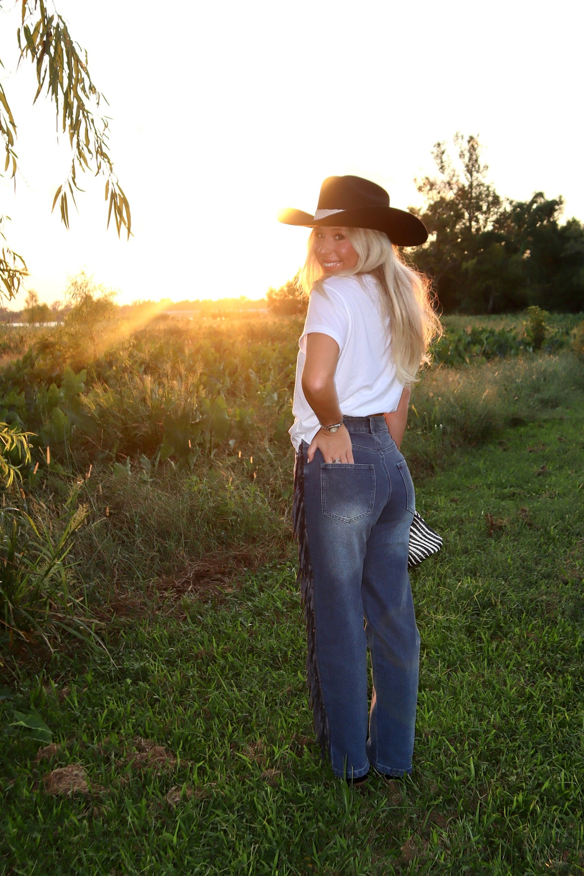 Darling Denim Fringe Jeans