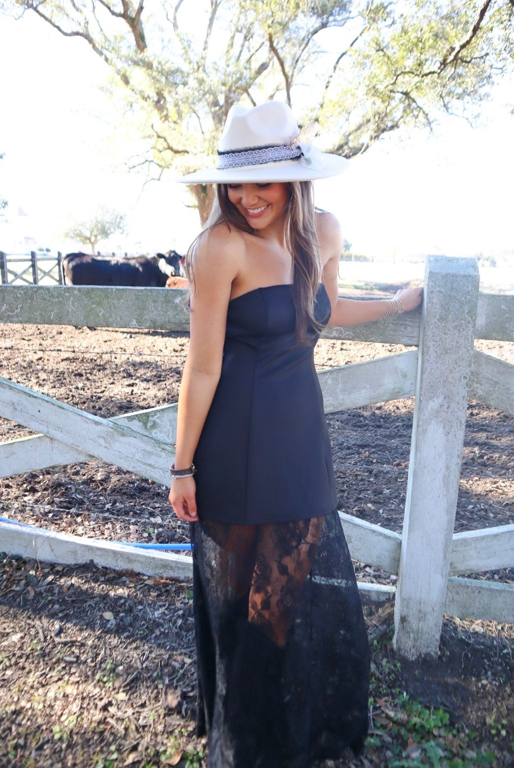 Dolly Lace Maxi Dress- Black