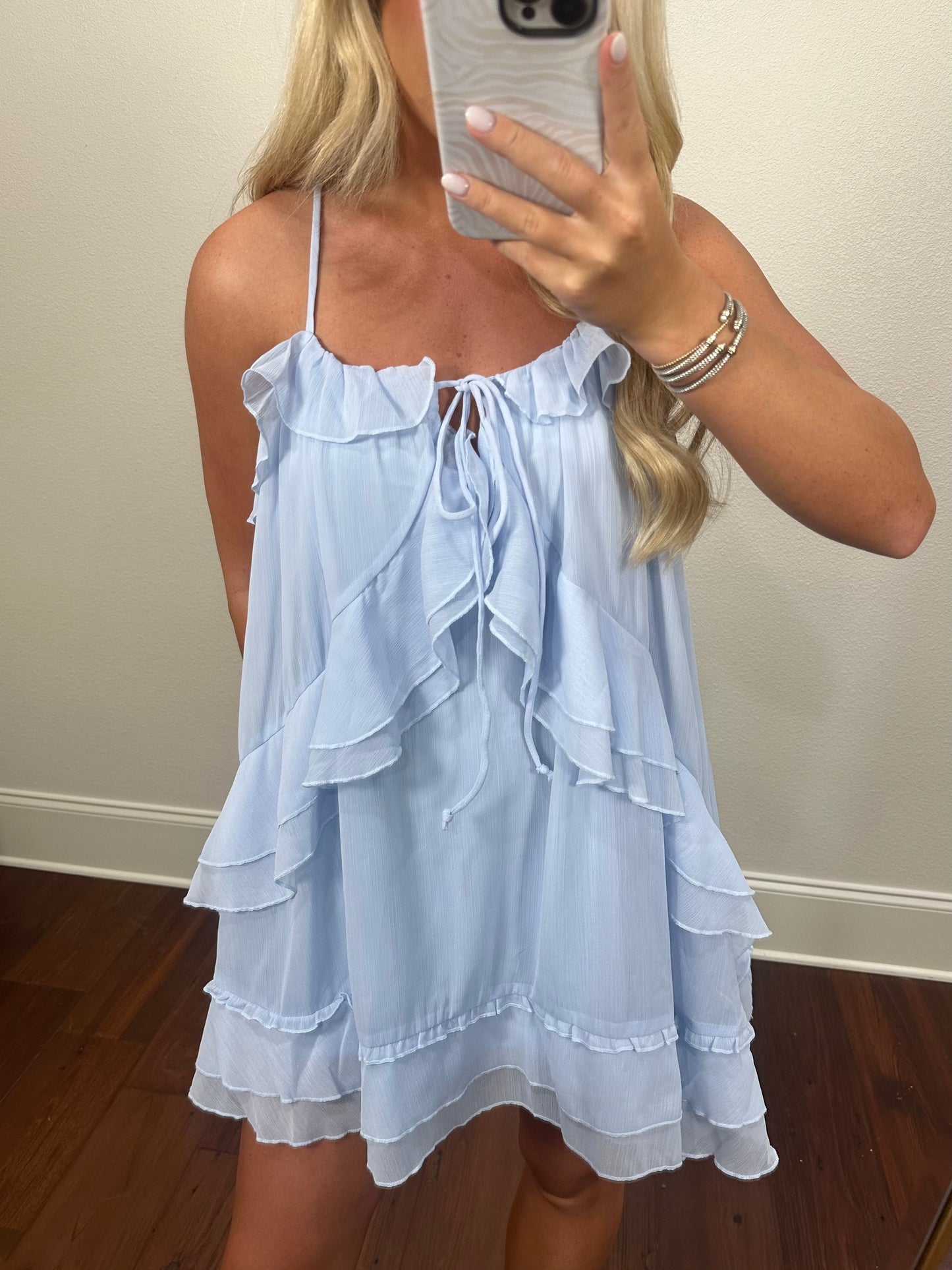 Breezy Ruffle Mini Dress