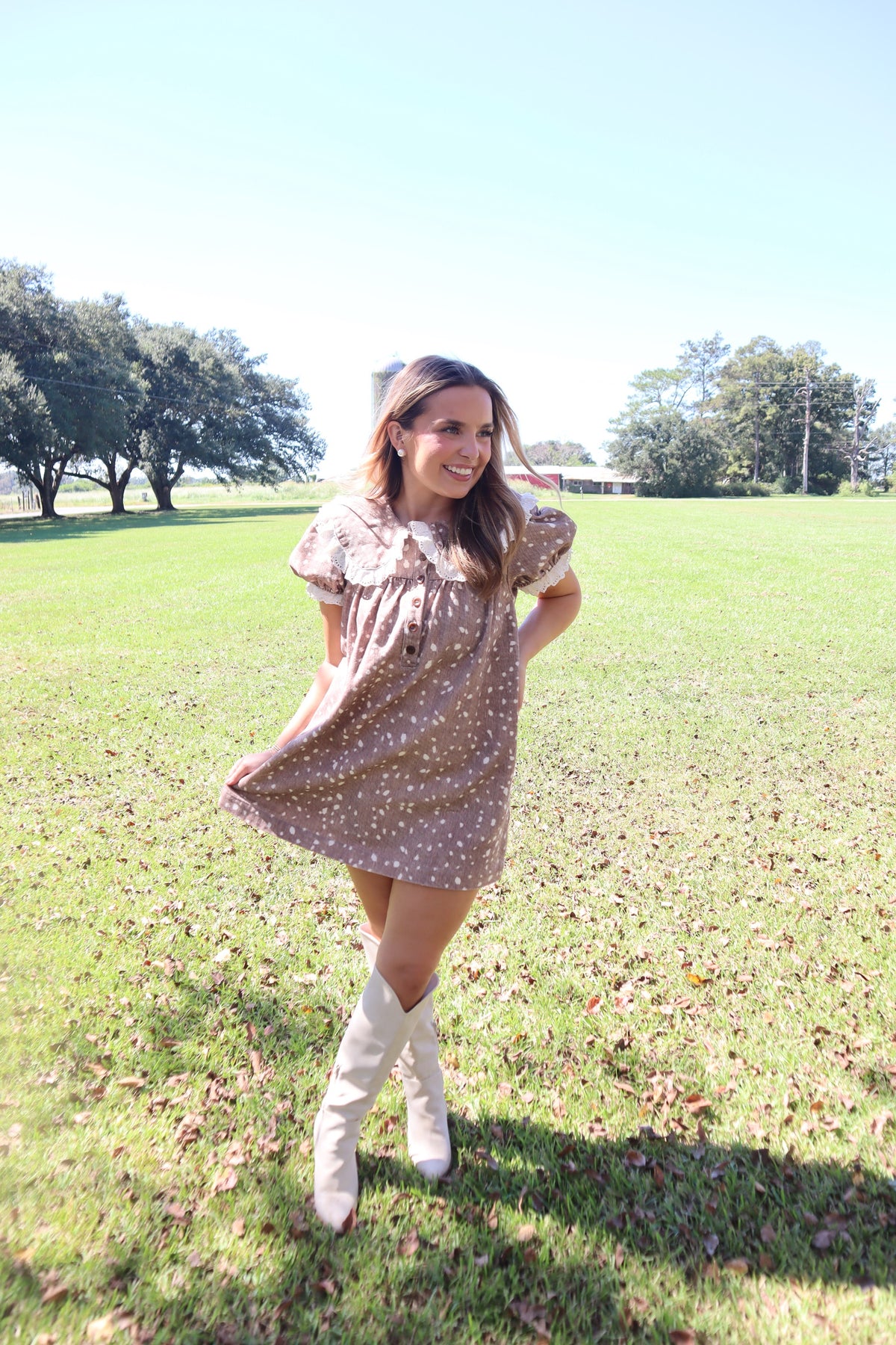Lee Deer Mini Dress