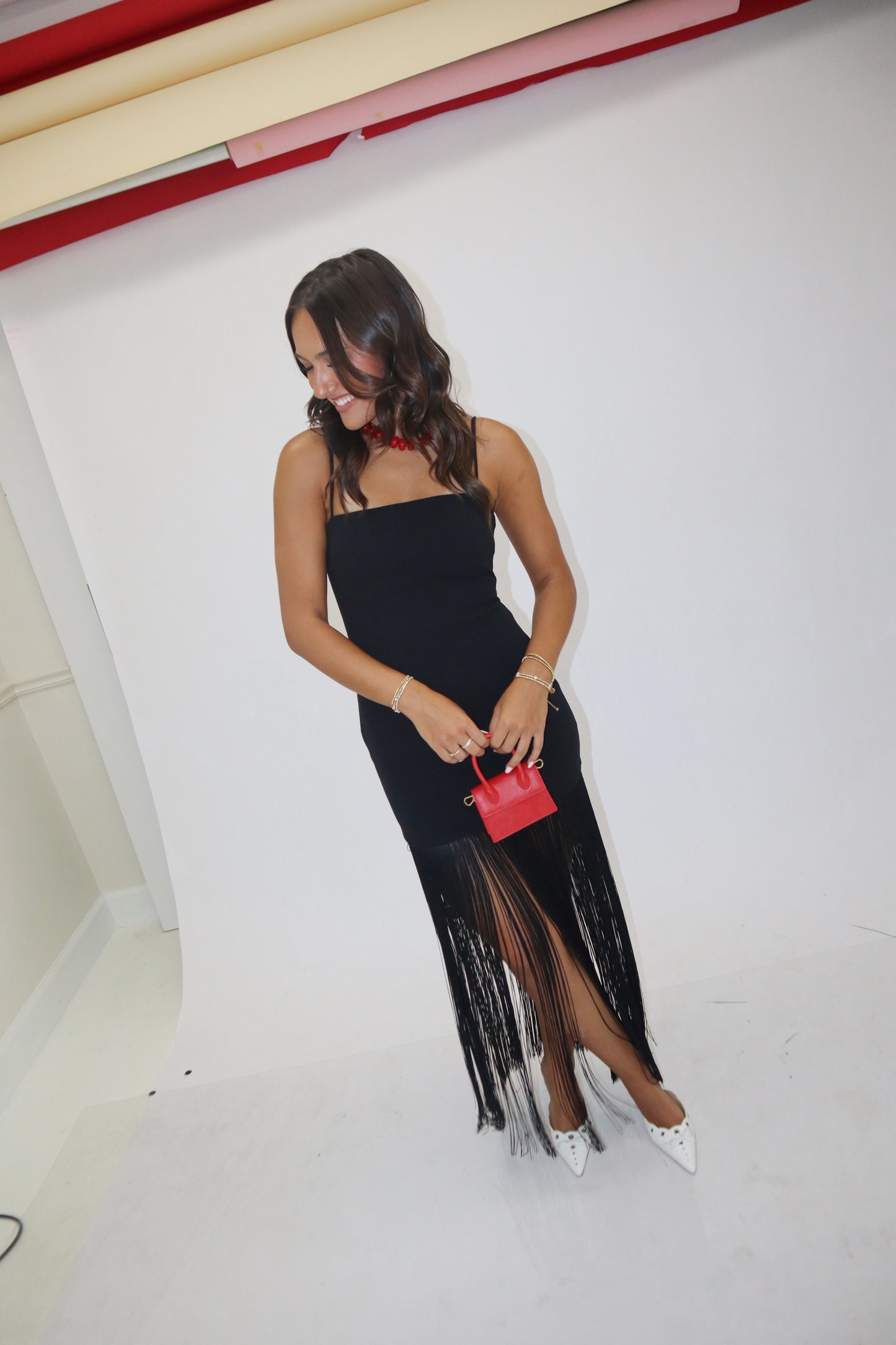 Athens Mini Dress with Fringe