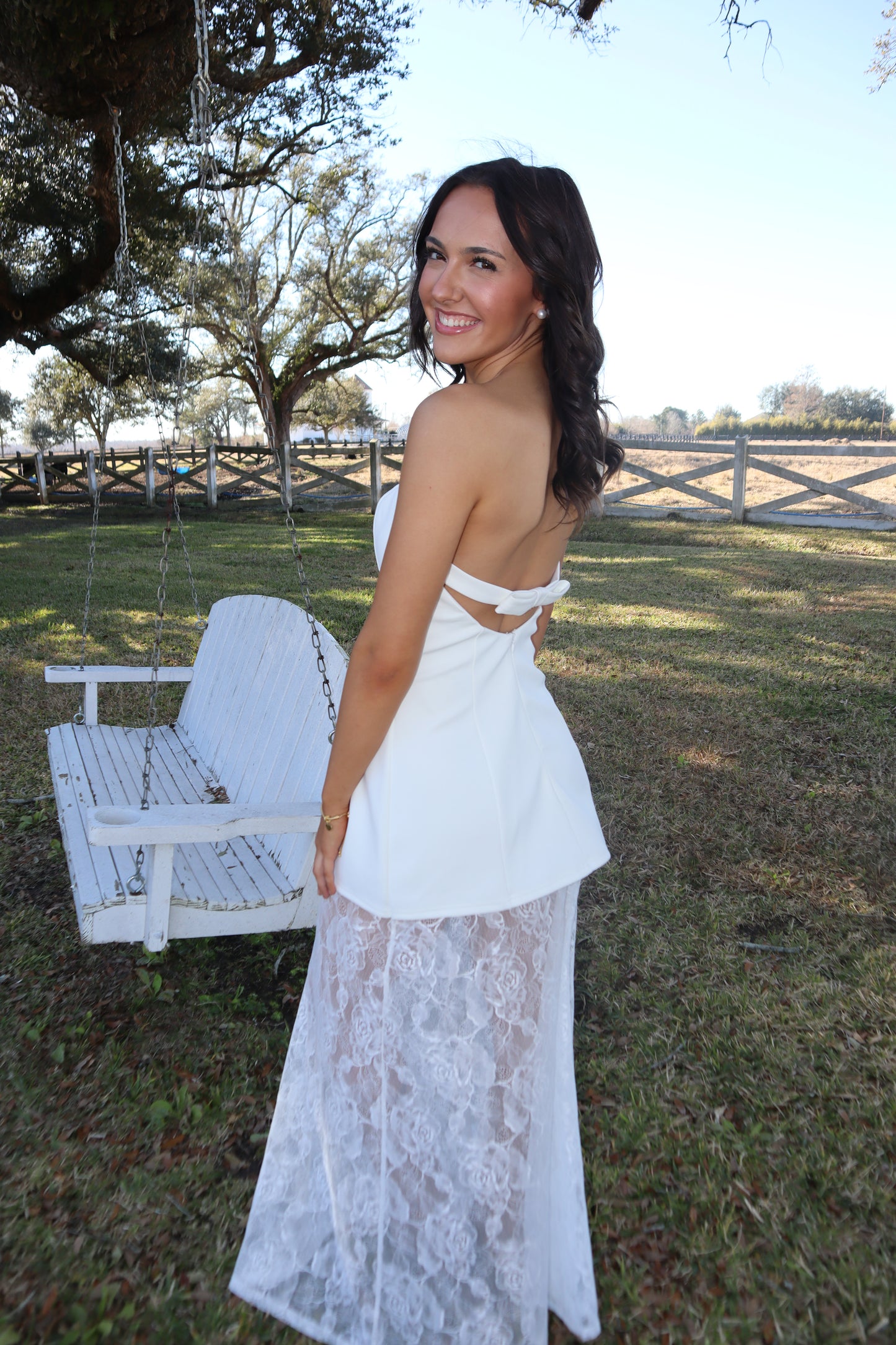 Dolly Lace Maxi Dress- White