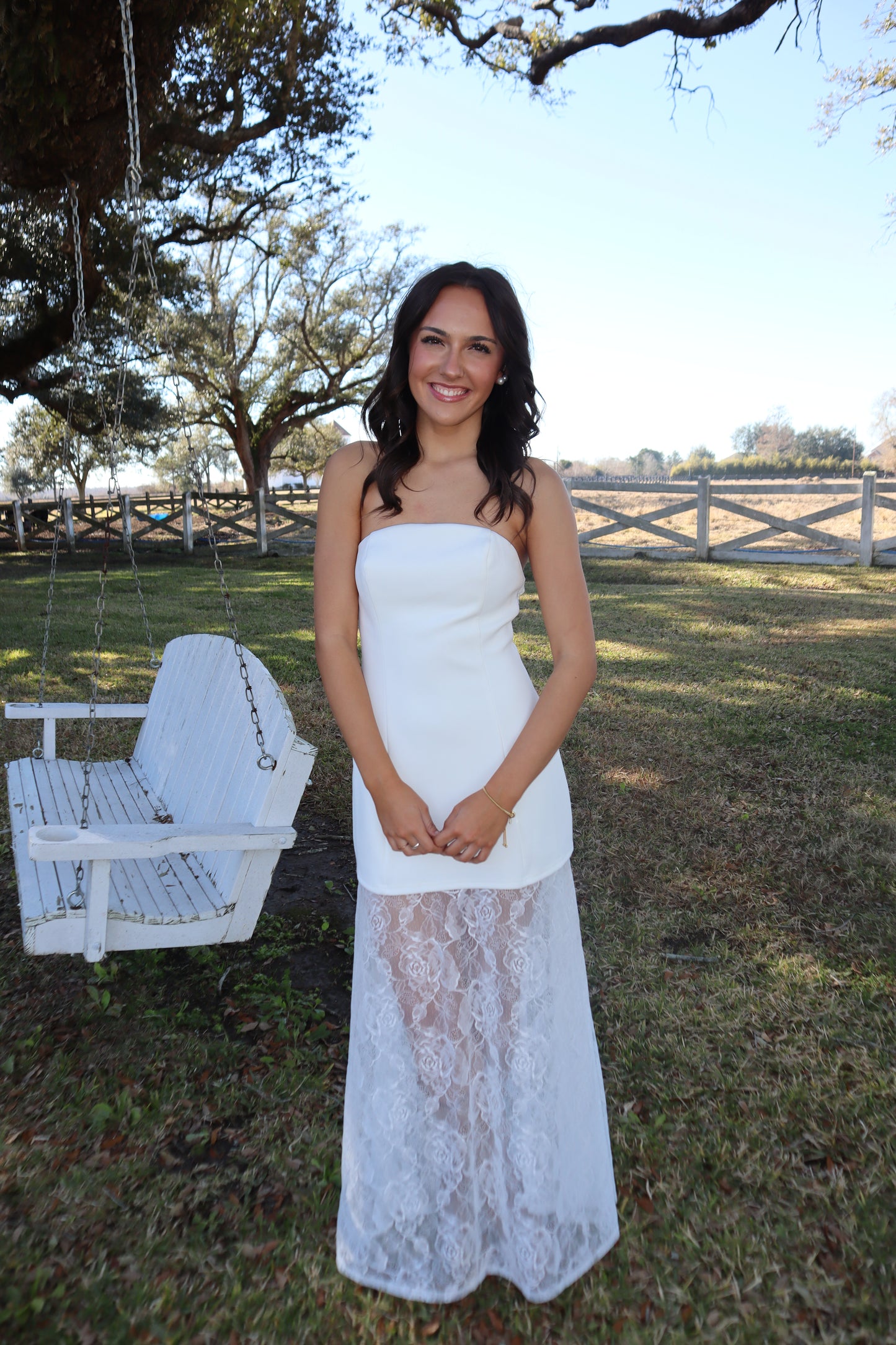 Dolly Lace Maxi Dress- White