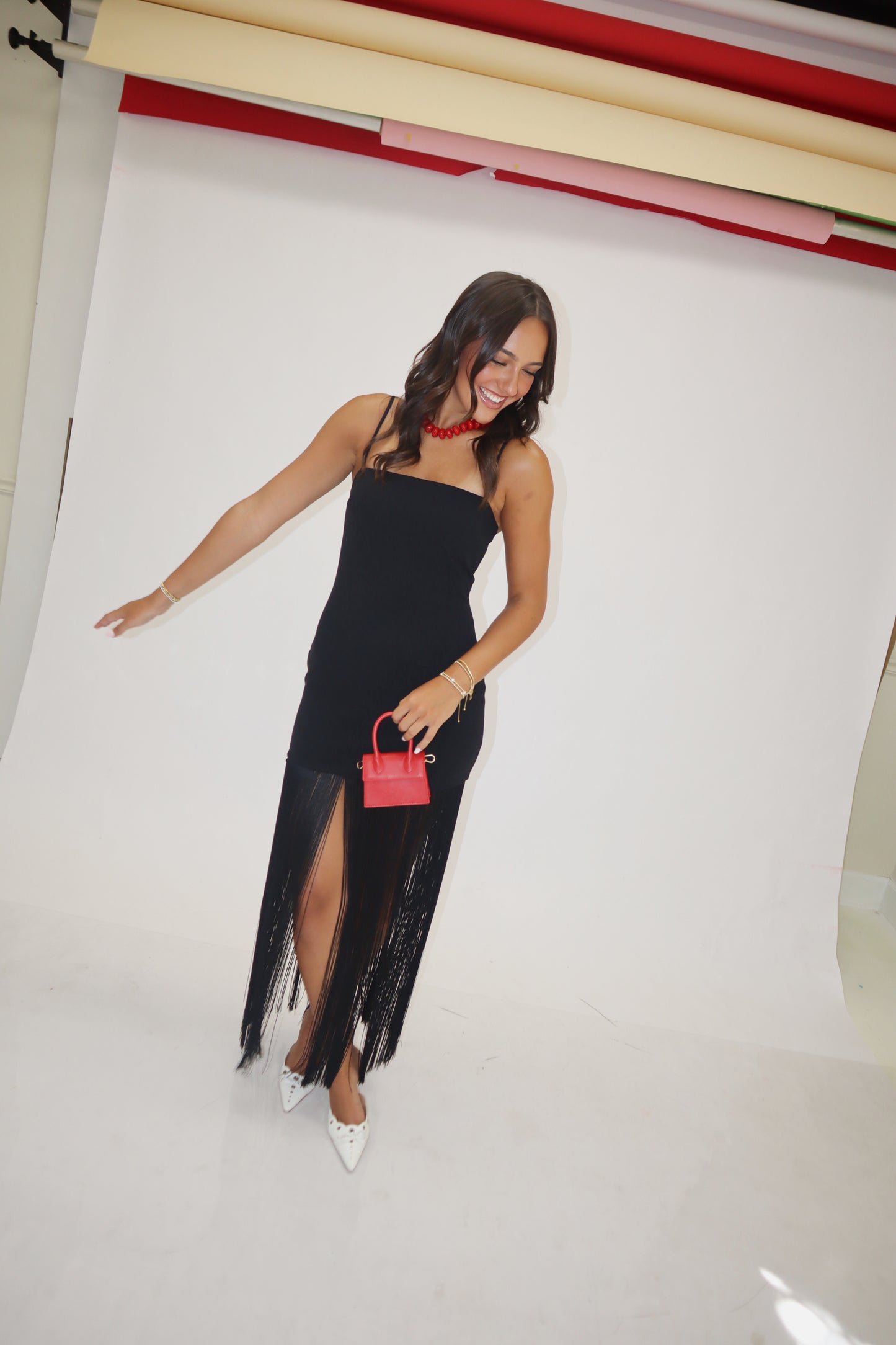 Athens Mini Dress with Fringe