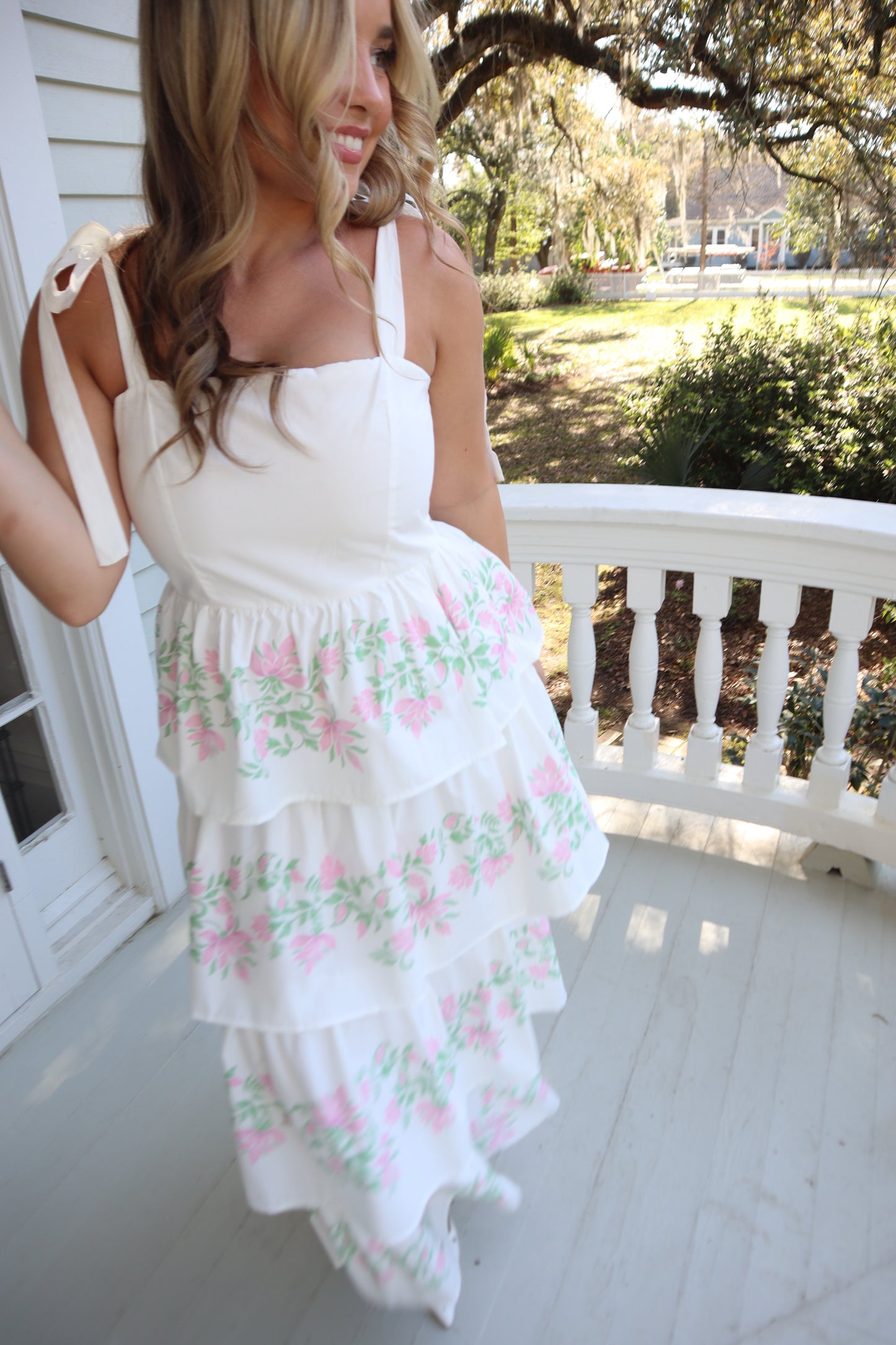 Lucky Tiered Ruffle Maxi Dress
