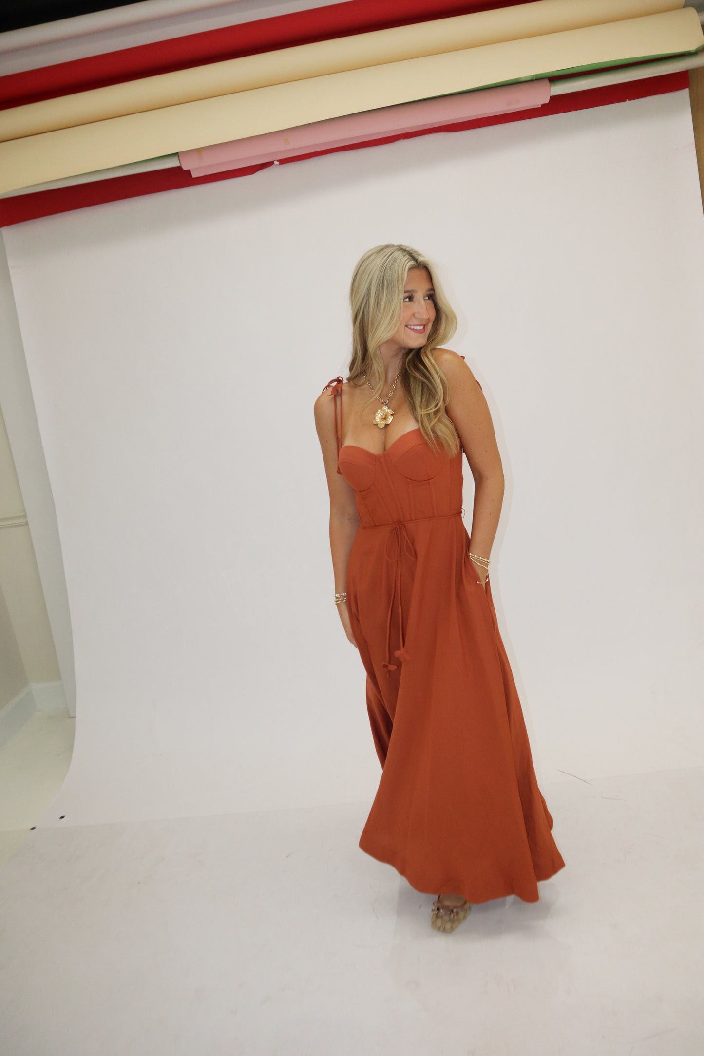 Austin Dress- Burnt Orange