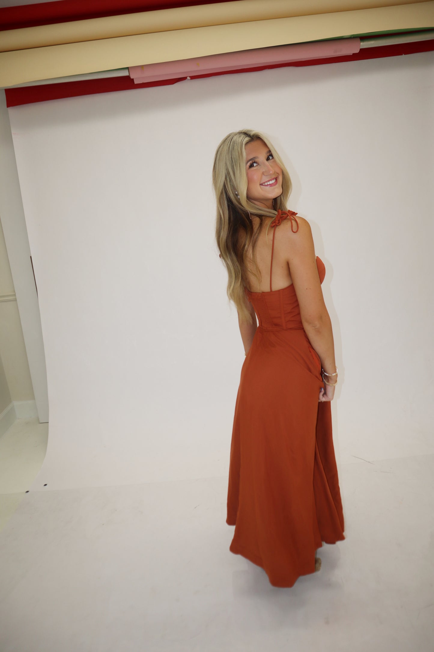 Austin Dress- Burnt Orange