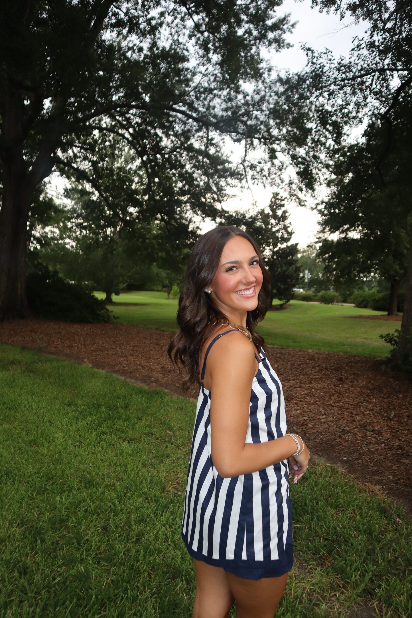 Ivory Set- Navy/White Stripe