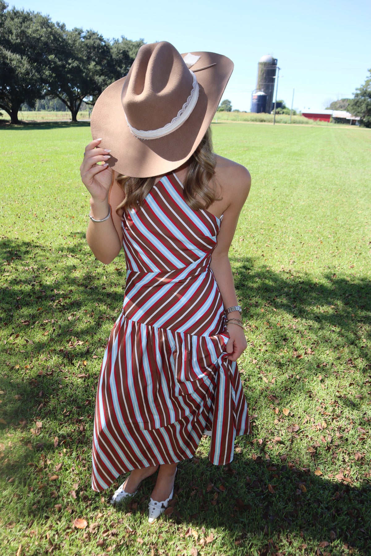 Saddle Maxi Dress- Striped