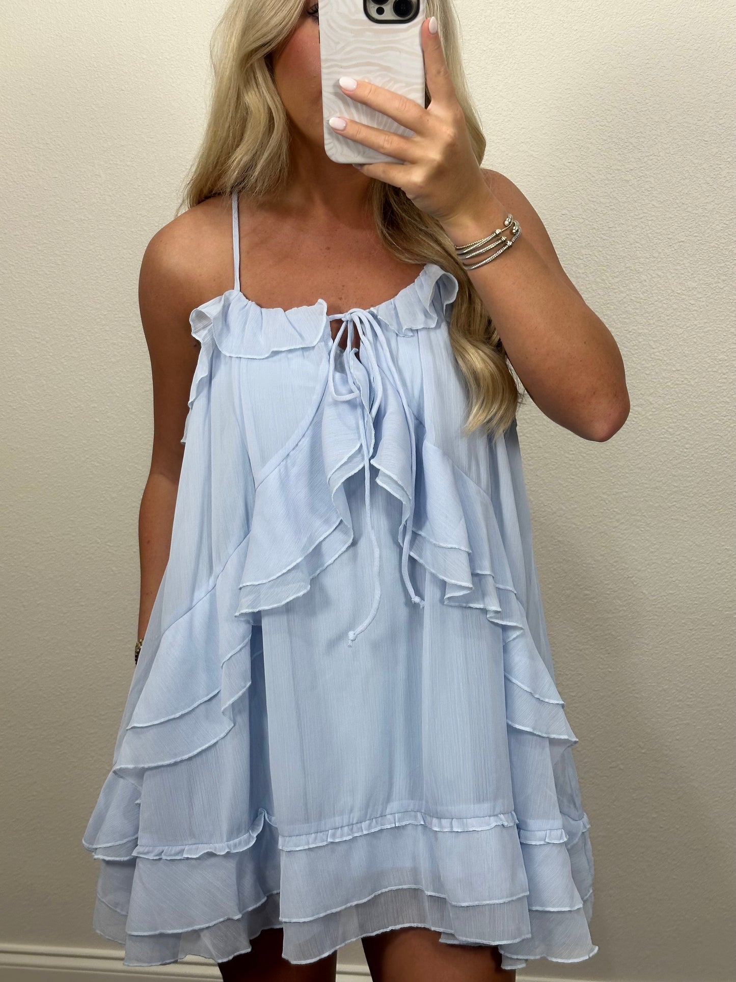 Breezy Ruffle Mini Dress
