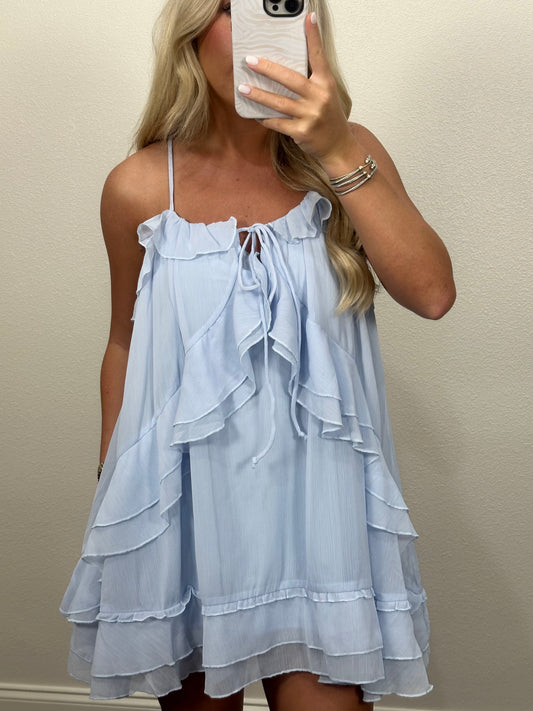 Breezy Ruffle Mini Dress