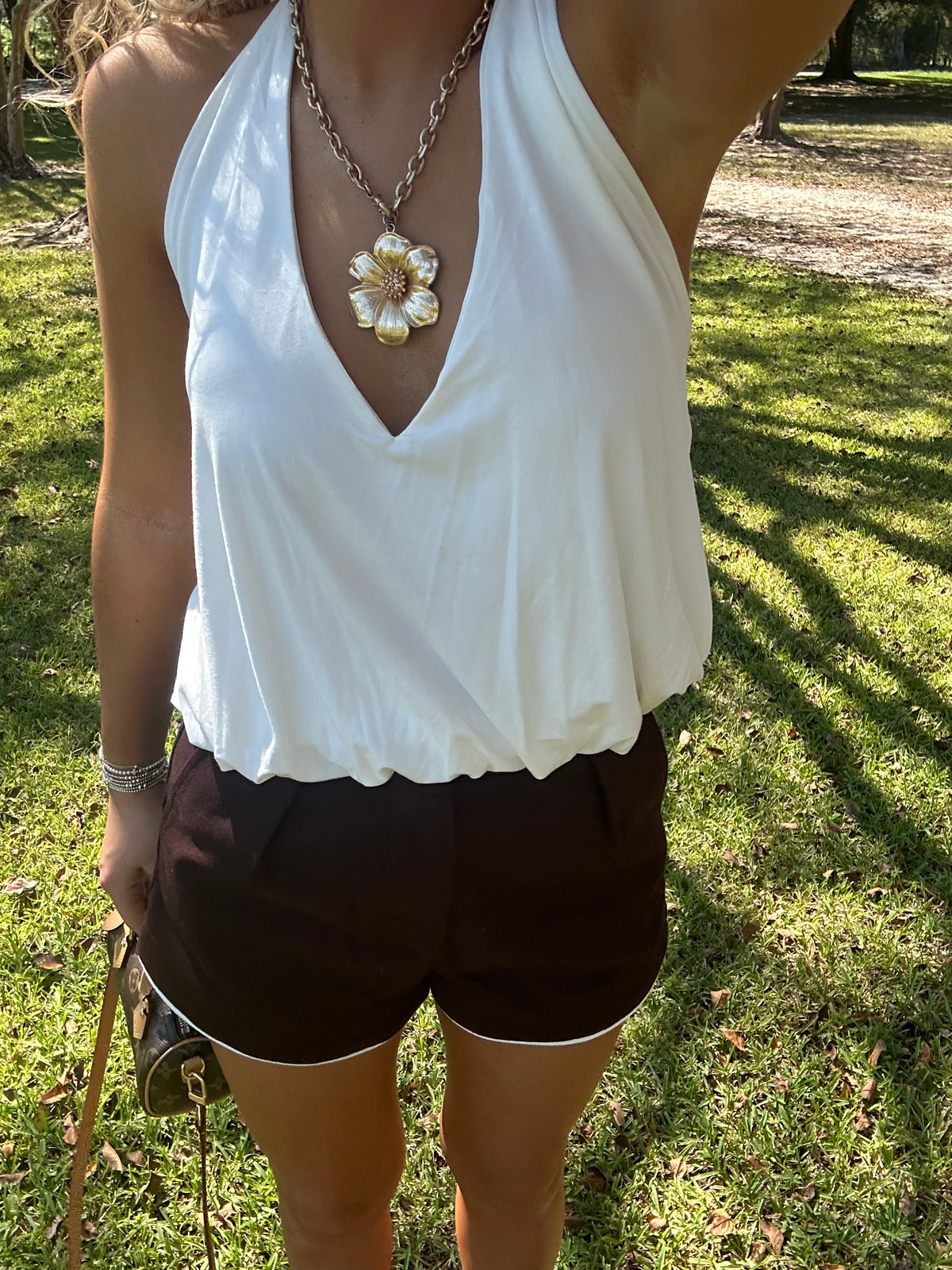 B.O.W. Halter Top- Ivory