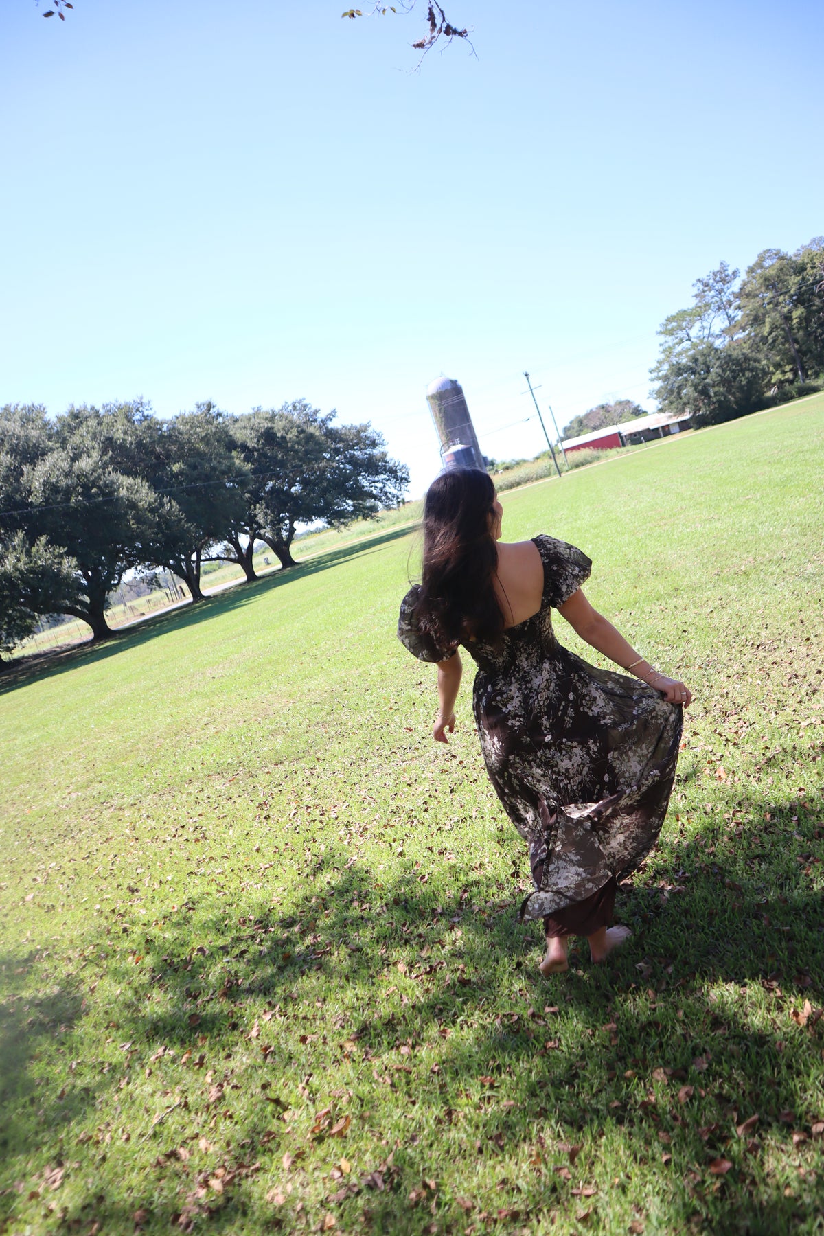 Autumn Maxi Dress- Puff Sleeves