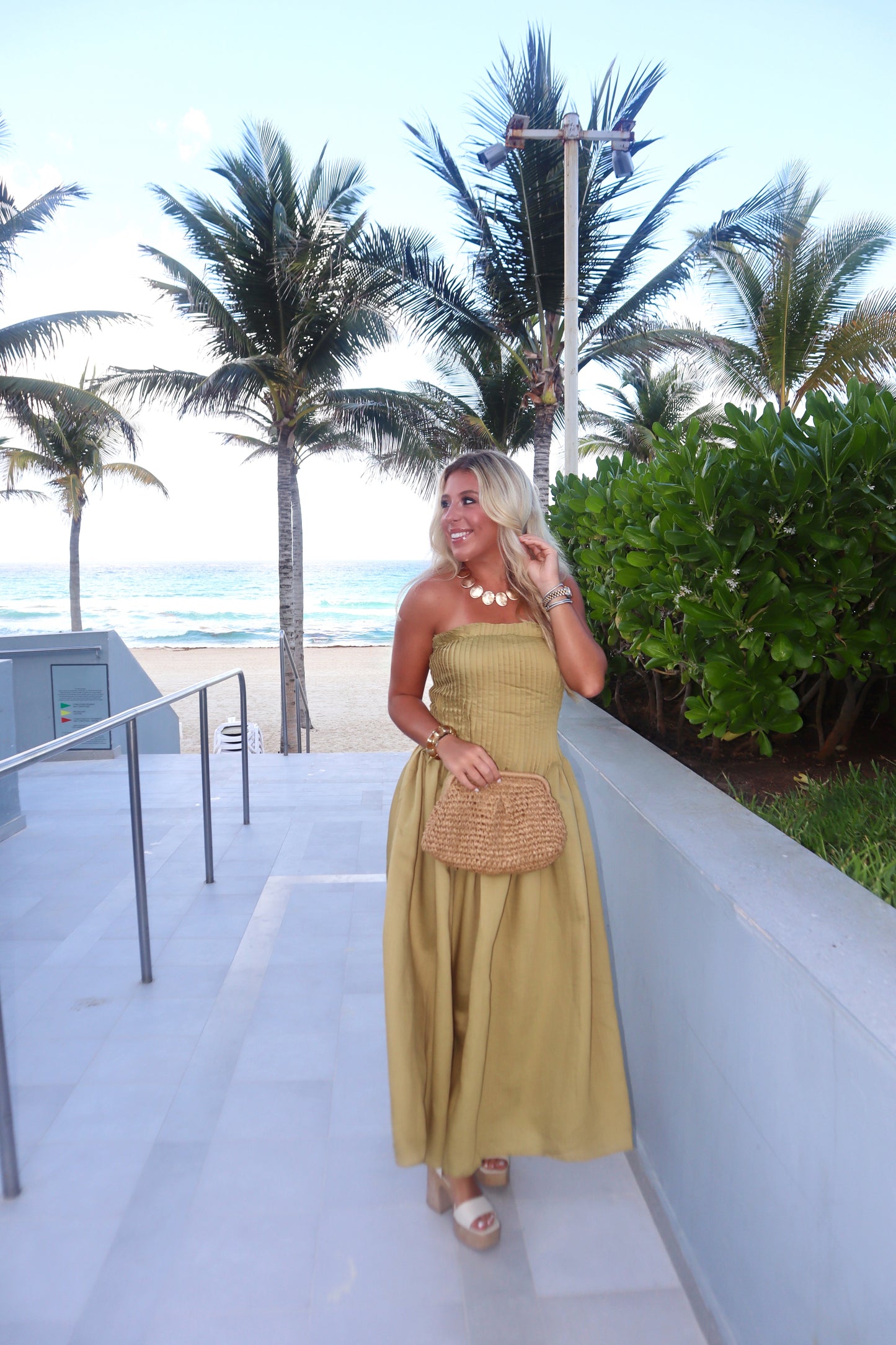 Playa Maxi Dress- Dark Kiwi