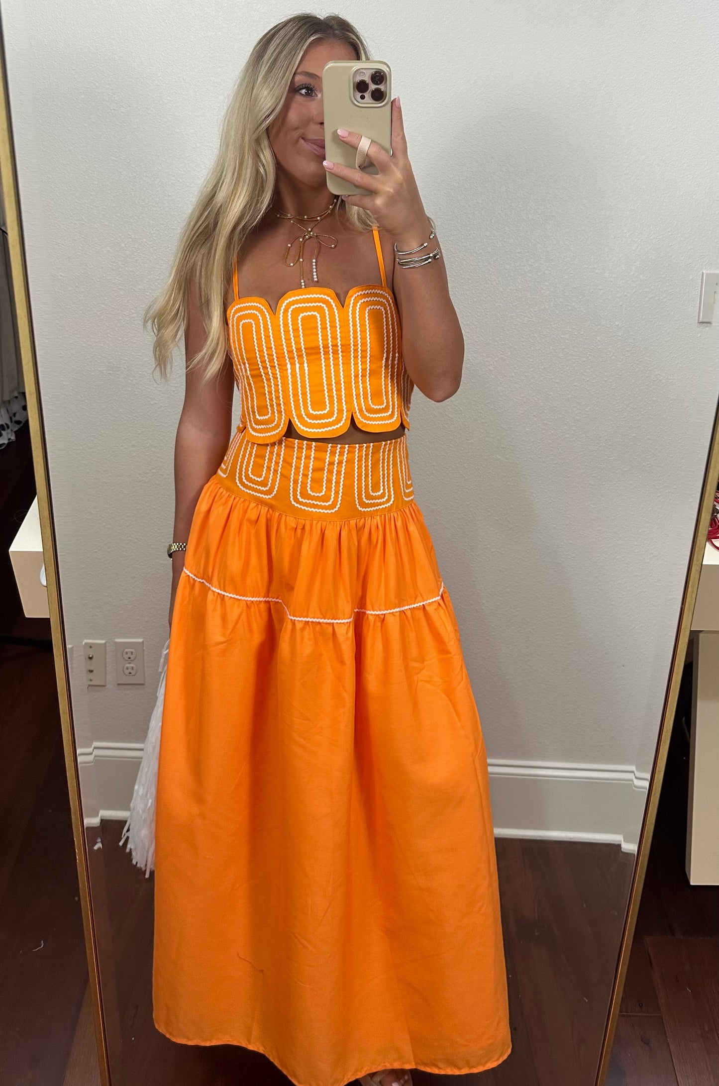 Geaux Set- Orange/White