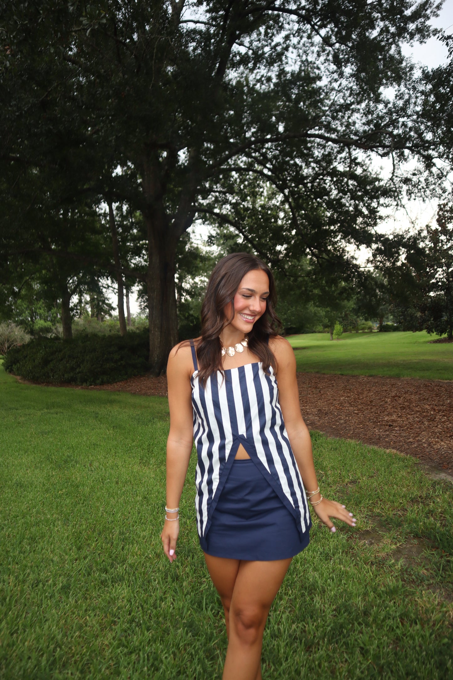 Ivory Set- Navy/White Stripe
