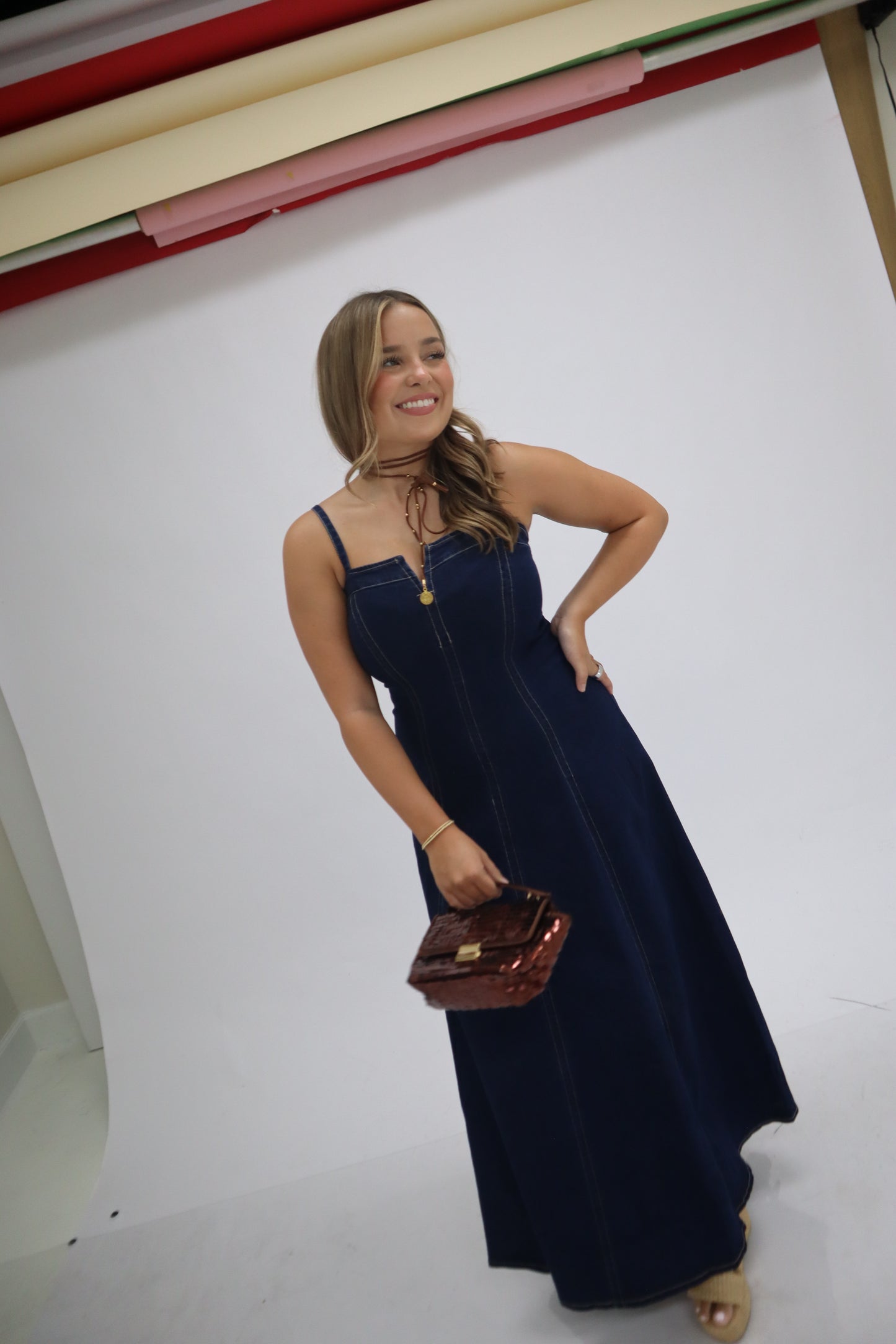 T-Town Maxi Dress- Dark Denim
