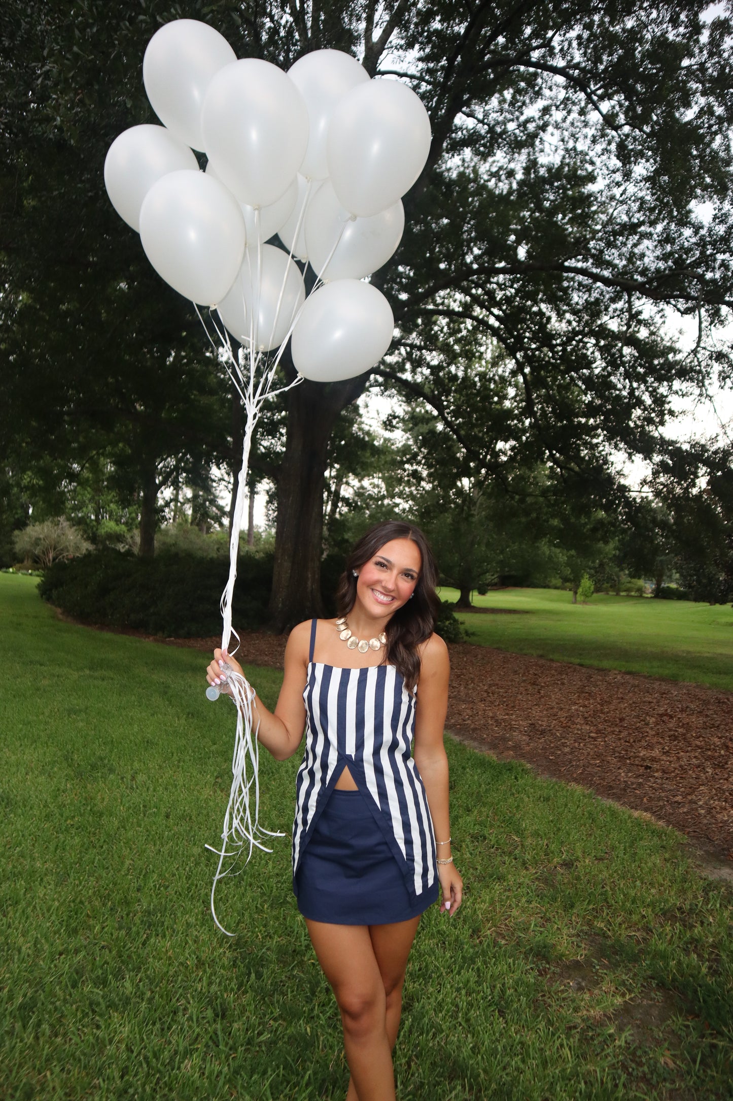 Ivory Set- Navy/White Stripe