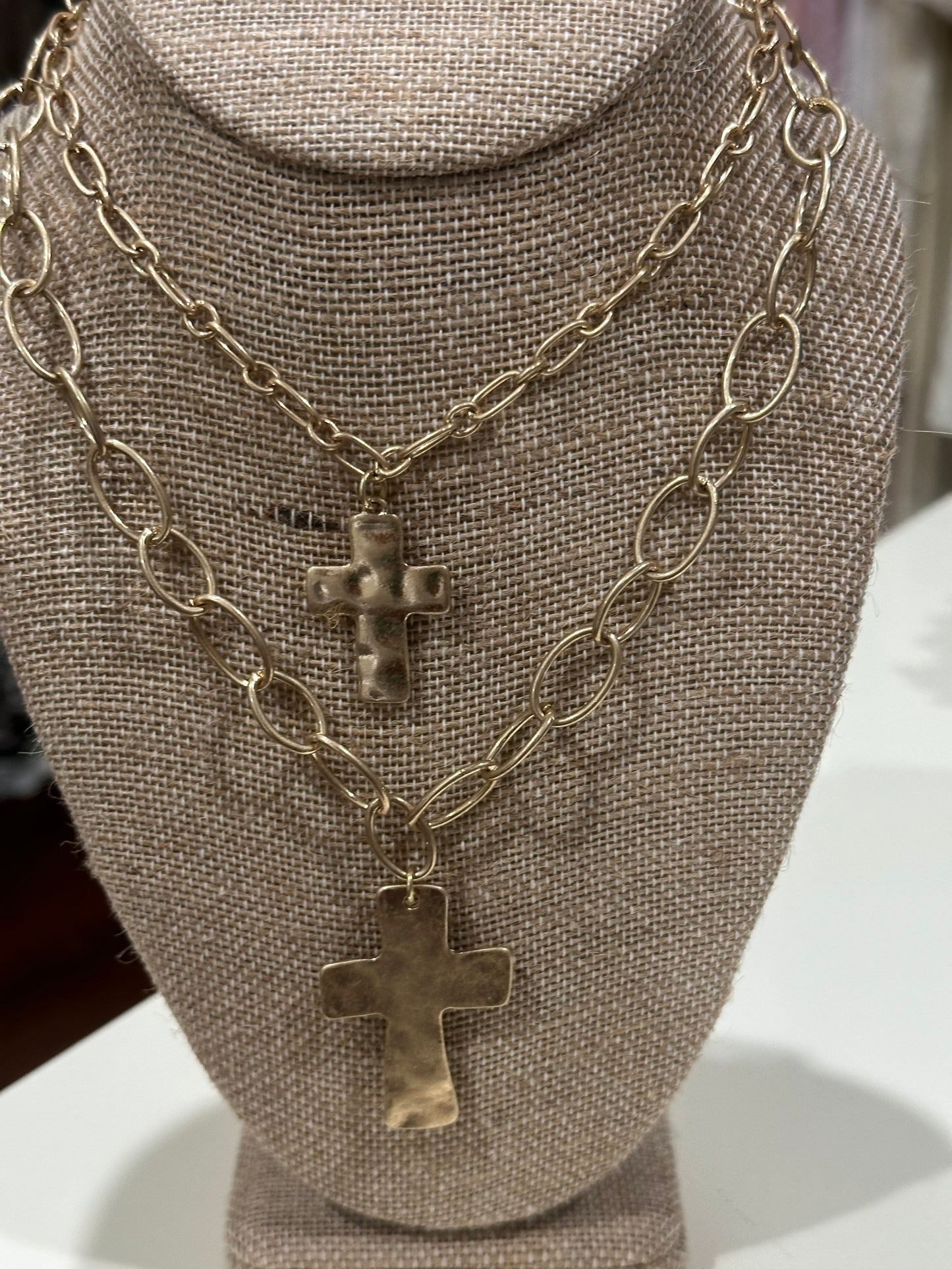 Chain Cross Necklace- Small