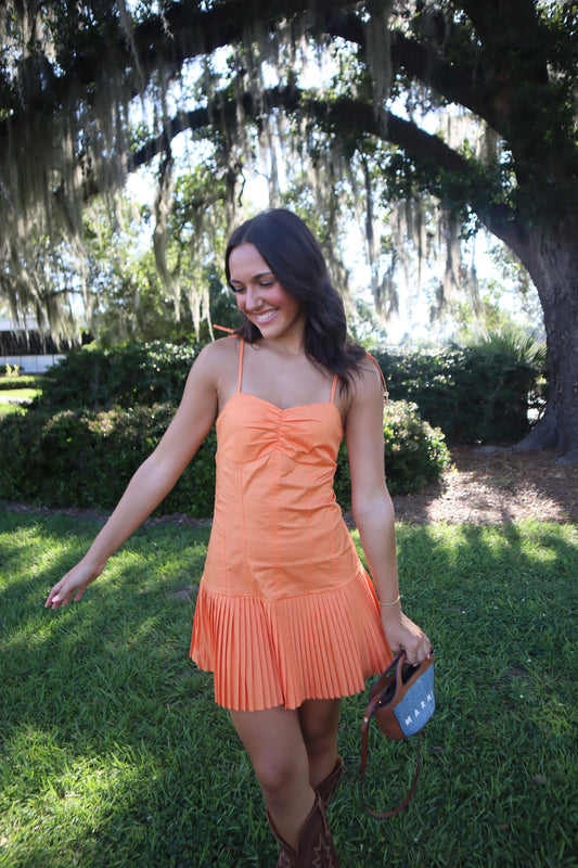 Aubie Mini Dress- Orange
