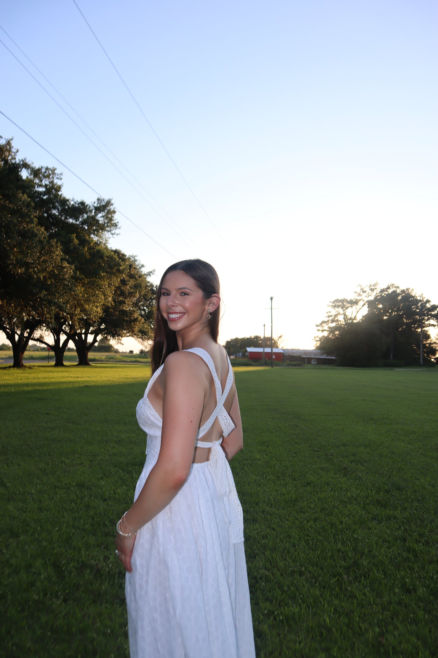 Bluebell Maxi Dress- White Eyelet