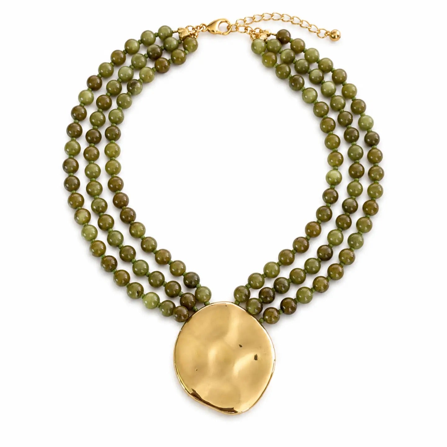 Beaded Statement Necklace- Green