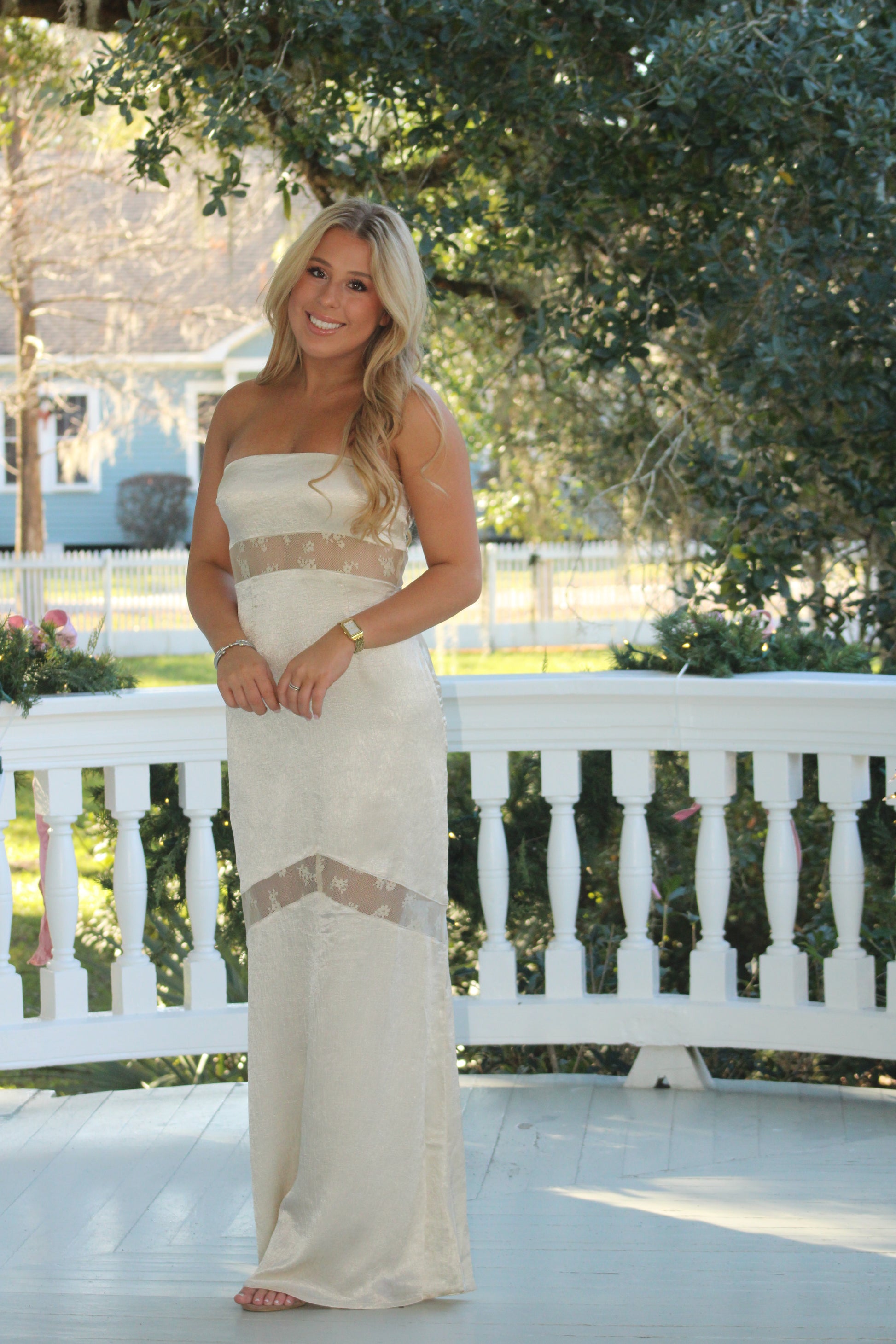 penelope ivory dress Penelope Floral Maxi Dress, Ivory Cream