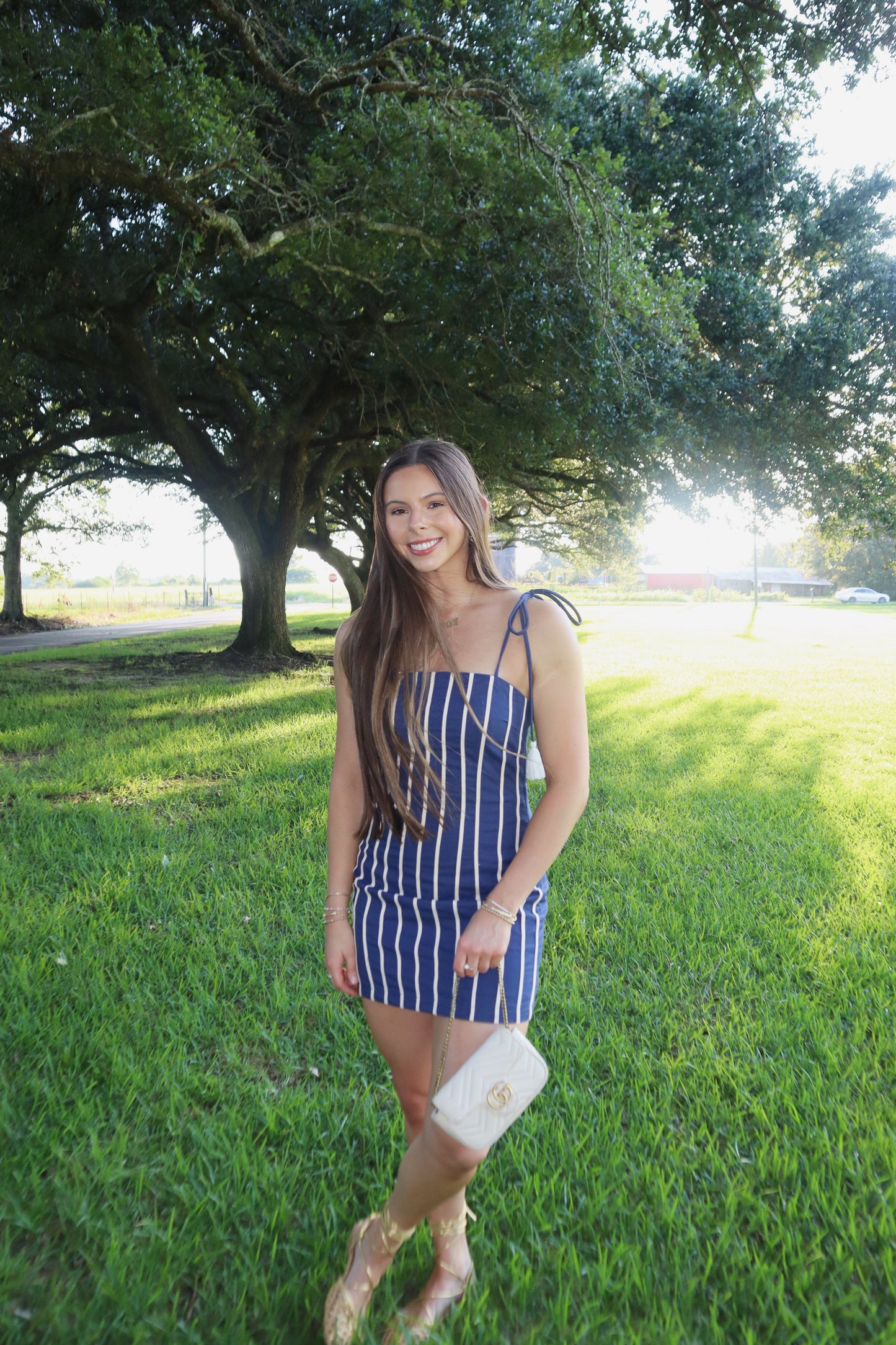Nautical Mini Dress- Navy Striped
