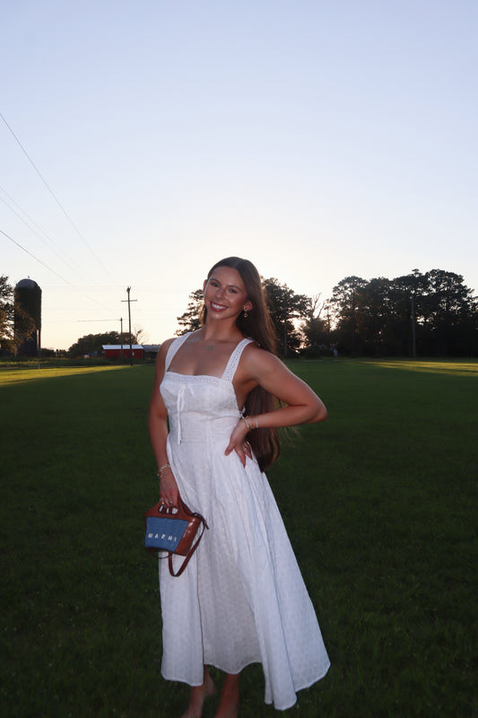 Bluebell Maxi Dress- White Eyelet