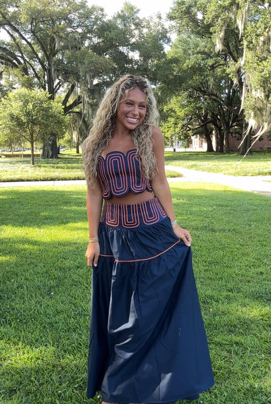Geaux Set- Navy/Orange